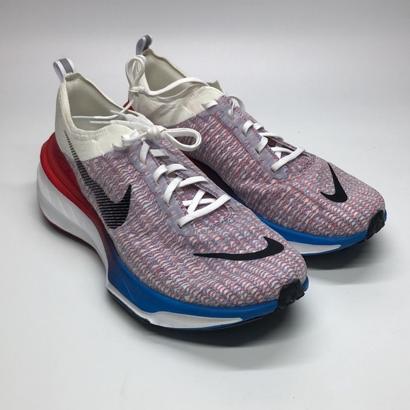 Used Nike ZoomX Invincible Run FK 3 USA White Red Blue FJ3889-100 Men's - Picture 2 of 5
